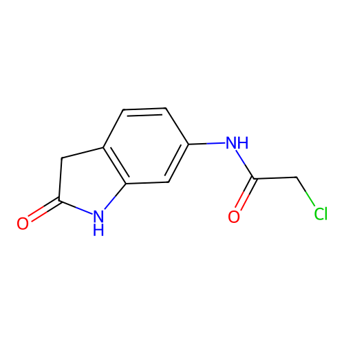 2-chloro-N-(2-oxo-1,3-dihydroindol-6-yl)acetamide structure