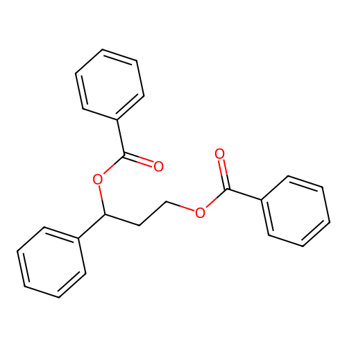(3-Benzoyloxy-3-phenylpropyl) benzoate structure