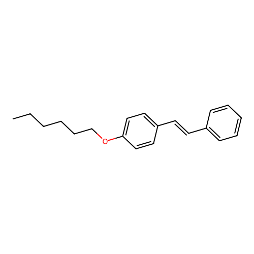 1-(hexyloxy)-4-[(E)-2-phenylvinyl]benzene structure