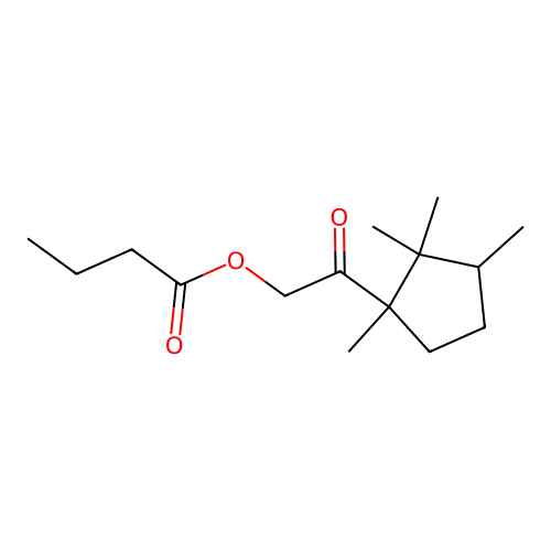 [2-Oxo-2-(1,2,2,3-tetramethylcyclopentyl)ethyl] butanoate structure