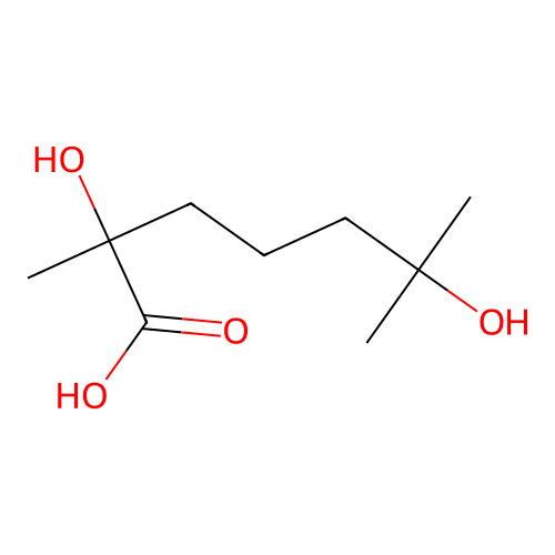 2,6-Dihydroxy-2,6-dimethylheptanoic acid structure