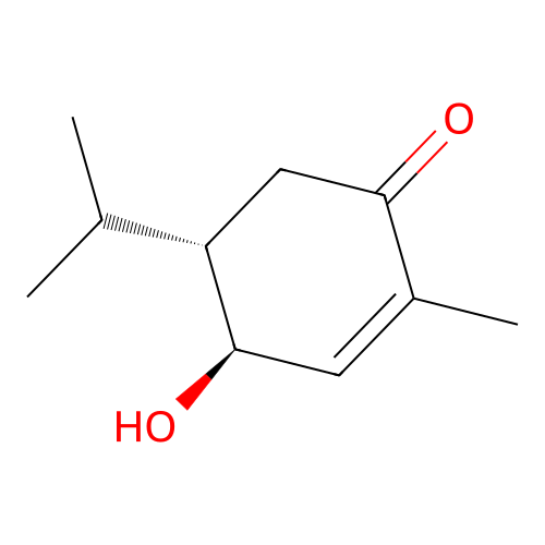 trans-5-Hydroxy-p-menth-1(6)-en-2-one structure