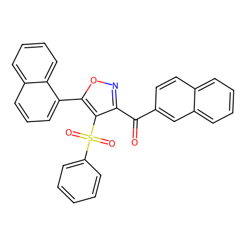 [4-(Benzenesulfonyl)-5-naphthalen-1-yl-1,2-oxazol-3-yl]-naphthalen-2-ylmethanone structure