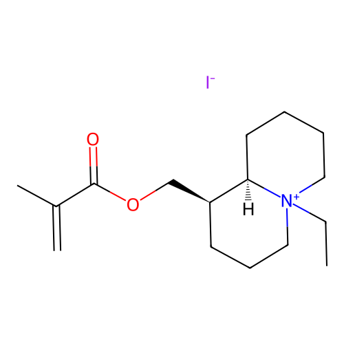 Methacryloyl-N-ethyllupinine iodide structure