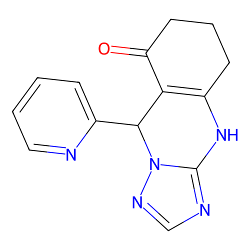 9-(pyridin-2-yl)-5,6,7,9-tetrahydro[1,2,4]triazolo[5,1-b]quinazolin-8(4H)-one structure
