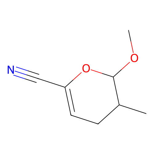2-methoxy-3-methyl-3,4-dihydro-2H-pyran-6-carbonitrile structure