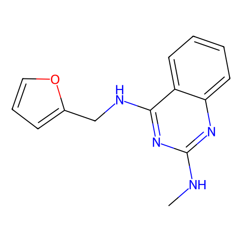 N4-[(furan-2-yl)methyl]-N2-methylquinazoline-2,4-diamine structure