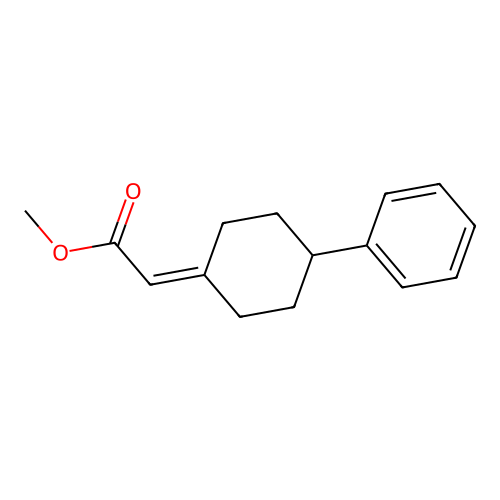Acetic acid, 2-(4-phenylcyclohexylidene)-, methyl ester structure