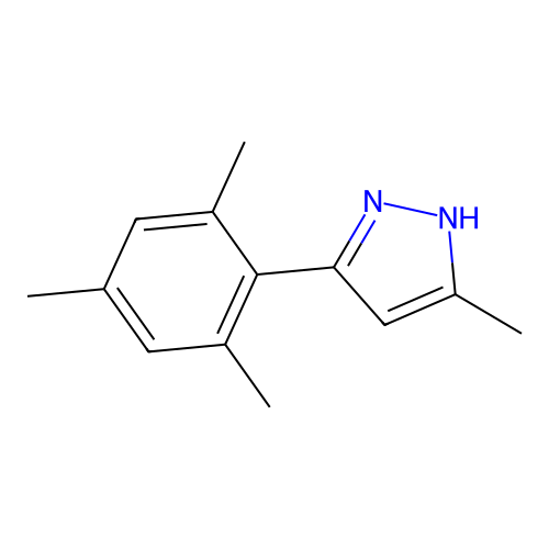5-methyl-3-(2,4,6-trimethylphenyl)-1H-pyrazole structure