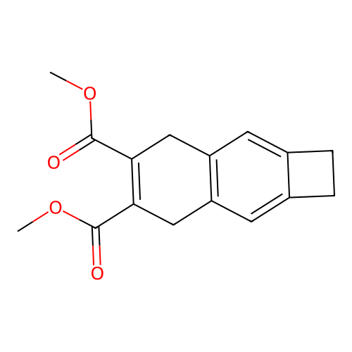 Dimethyl 1,2,4,7-tetrahydrocyclobuta[g]naphthalene-5,6-dicarboxylate structure