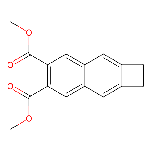 Dimethyl 1,2-dihydrocyclobuta[g]naphthalene-5,6-dicarboxylate structure