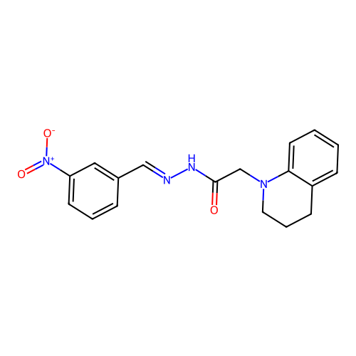 (E)-2-(3,4-dihydroquinolin-1(2H)-yl)-N'-(3-nitrobenzylidene)acetohydrazide structure