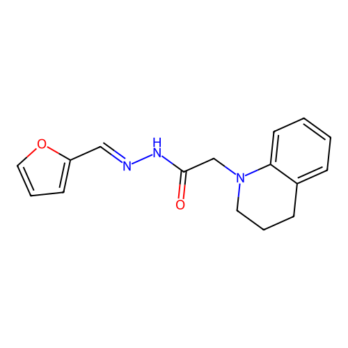 (E)-2-(3,4-dihydroquinolin-1(2H)-yl)-N'-(furan-2-ylmethylene)acetohydrazide structure