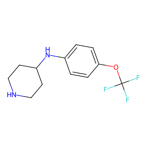 N-[4-(trifluoromethoxy)phenyl]piperidin-4-amine structure