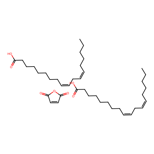 furan-2,5-dione;bis((9Z,12Z)-octadeca-9,12-dienoic acid) structure