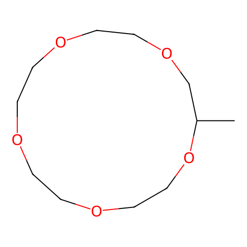 2-Methyl-1,4,7,10,13-pentaoxacyclopentadecane structure