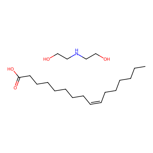 9-Hexadecenoic acid, (9Z)-, compd. with 2,2'-iminobis[ethanol] (1:1) structure