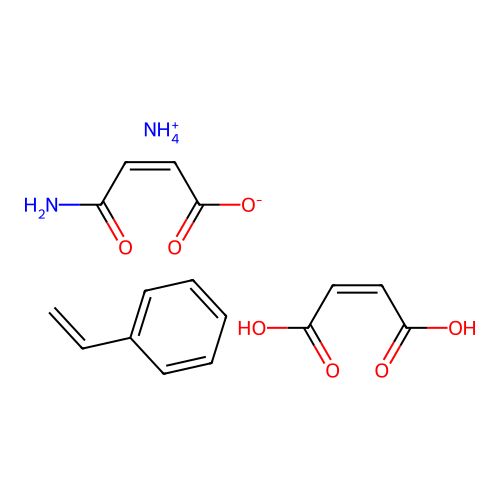 azanium;(Z)-4-amino-4-oxobut-2-enoate;(Z)-but-2-enedioic acid;styrene structure