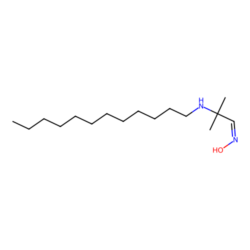 2-(Dodecylamino)-2-methylpropanal oxime structure