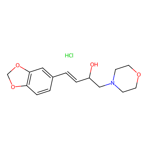 4-Morpholineethanol, alpha-(2-(1,3-benzodioxol-5-yl)ethenyl)-, hydrochloride structure