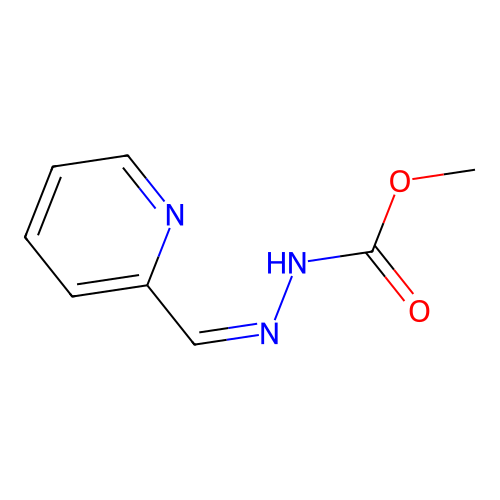 (Z)-methyl 2-(pyridin-2-ylmethylene)hydrazinecarboxylate structure