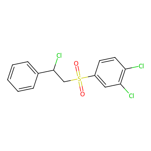 12-Dichloro-4-(2-chloro-2-phenylethanesulfonyl)benzene structure
