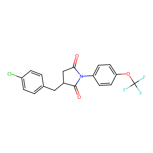 3-(4-Chlorobenzyl)-1-[4-(trifluoromethoxy)phenyl]pyrrolidine-2,5-dione structure