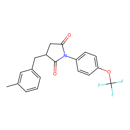 3-[(3-Methylphenyl)methyl]-1-[4-(trifluoromethoxy)phenyl]pyrrolidine-2,5-dione structure