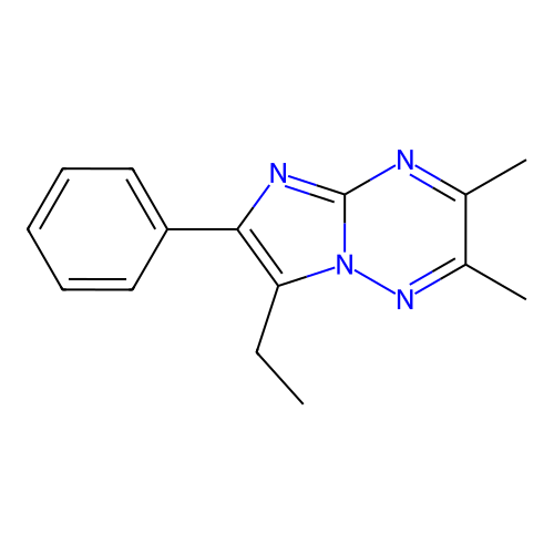 7-Ethyl-2,3-dimethyl-6-phenylimidazo[1,2-b][1,2,4]triazine structure