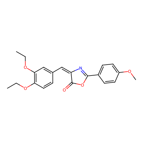 (E)-4-(3,4-diethoxybenzylidene)-2-(4-methoxyphenyl)oxazol-5(4H)-one structure