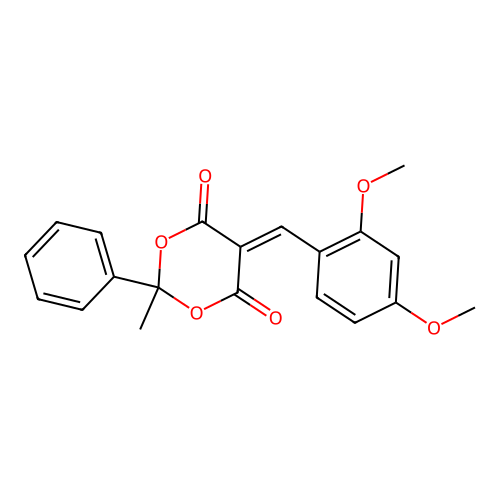 5-(2,4-Dimethoxybenzylidene)-2-methyl-2-phenyl-1,3-dioxane-4,6-dione structure