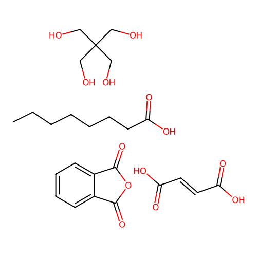 Pentaerythritol, fumaric acid, phthalic anhydride polymer, caprylate structure