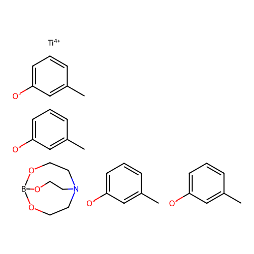 Triethanolamine borate, tetra(m,p-cresyl)titanate complex structure