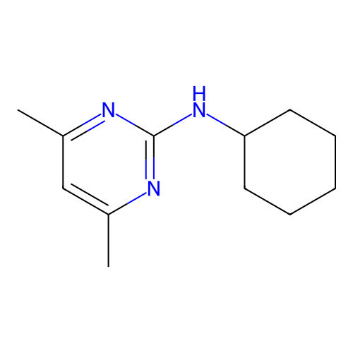 N-cyclohexyl-4,6-dimethyl-2-pyrimidinamine hydrochloride structure