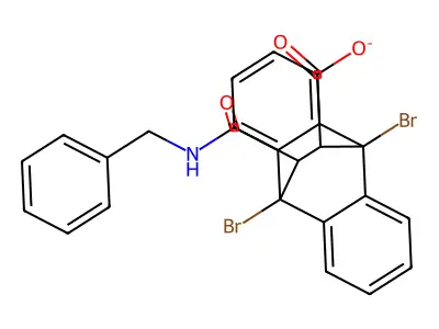 12-(Benzylcarbamoyl)-9,10-dibromo-9,10-dihydro-9,10-ethanoanthracene-11-carboxylate structure