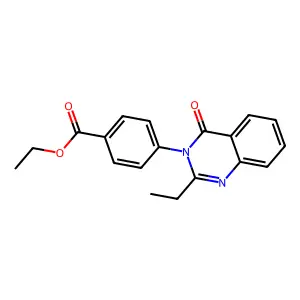 Ethyl 4-(2-ethyl-4-oxoquinazolin-3-yl)benzoate structure