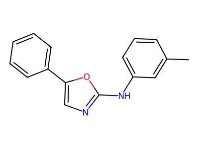 N-(3-methylphenyl)-5-phenyl-1,3-oxazol-2-amine structure