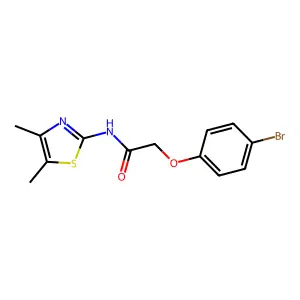 2-(4-bromophenoxy)-N-(4,5-dimethyl-1,3-thiazol-2-yl)acetamide structure