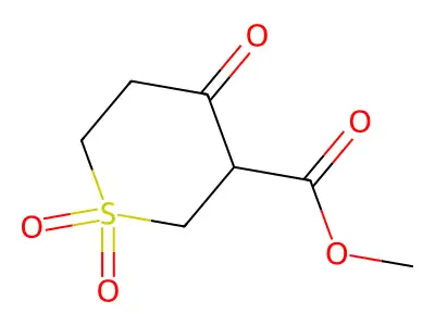 methyl 4-oxotetrahydro-2H-thiopyran-3-carboxylate 1,1-dioxide structure
