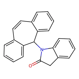 1-(5H-Dibenzo(a,d)cyclohepten-5-yl)-1,3-dihydro-2H-indol-2-one structure