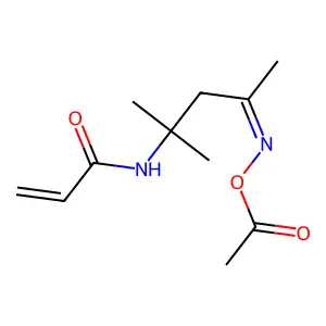 [[4-Methyl-4-(prop-2-enoylamino)pentan-2-ylidene]amino] acetate structure