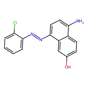 5-Amino-8-[2-(2-chlorophenyl)diazenyl]-2-naphthalenol structure
