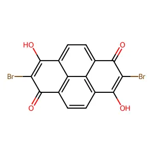 1,8-Pyrenedione, 2,7-dibromo-3,6-dihydroxy- structure