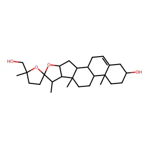 (3beta,22alpha,25S)-22,25-Epoxyfurost-5-ene-3,26-diol structure