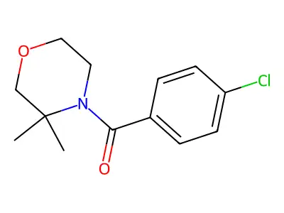 (4-Chlorophenyl)(3,3-dimethylmorpholino)methanone structure