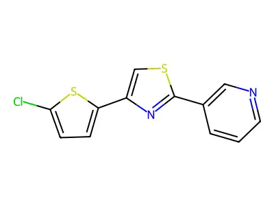 4-(5-Chlorothiophen-2-yl)-2-pyridin-3-yl-1,3-thiazole structure