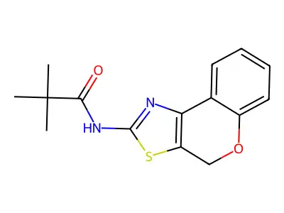 N-(4H-chromeno[4,3-d][1,3]thiazol-2-yl)-2,2-dimethylpropanamide structure