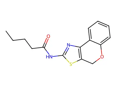 N-{4H-chromeno[4,3-d][1,3]thiazol-2-yl}pentanamide structure