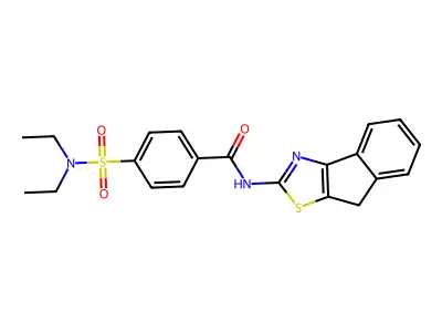 4-(N,N-diethylsulfamoyl)-N-(8H-indeno[1,2-d]thiazol-2-yl)benzamide structure