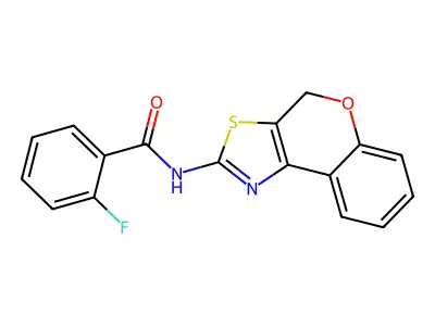 N-(4H-chromeno[4,3-d]thiazol-2-yl)-2-fluorobenzamide structure